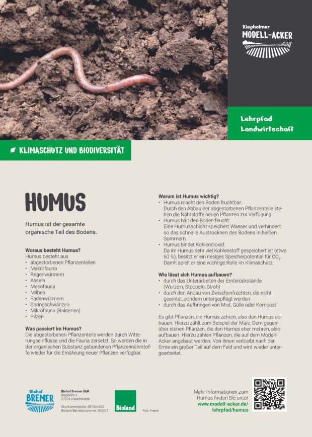 Info-Tafel Humus