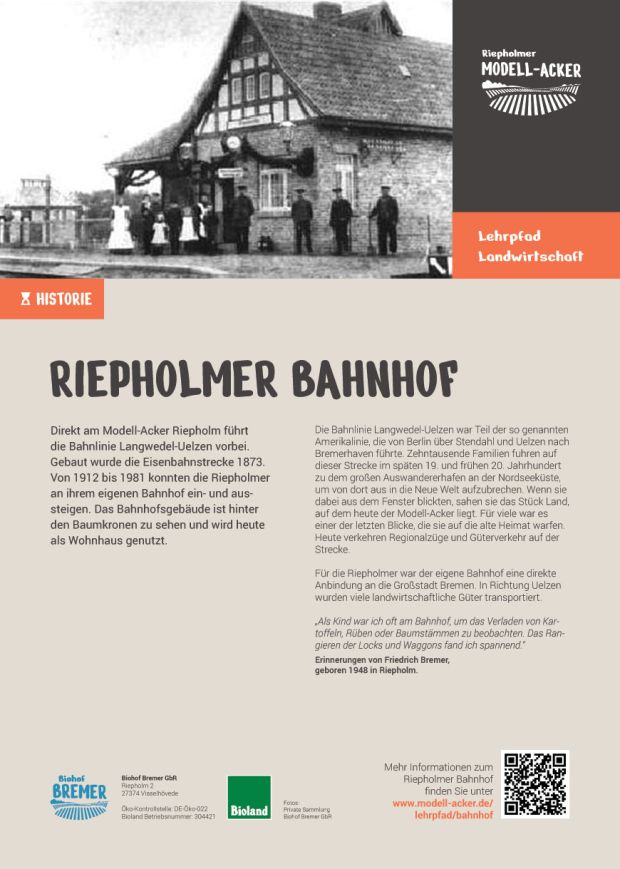 Info-Tafel Riepholmer Bahnhof